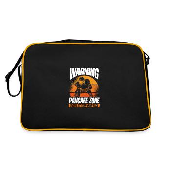 Attention pancake zone - Retro Bag - black/gold - Back