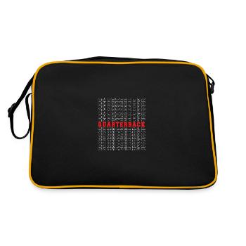 Quaterback In Red - Retro Bag - black/gold - Back