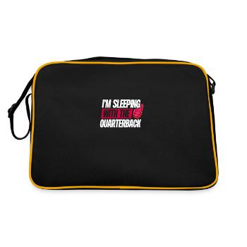 I Sleep With The Quaterback - Retro Bag - black/gold - Back