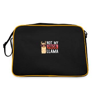 Not My Problem Lama - Retro Bag - black/gold - Back