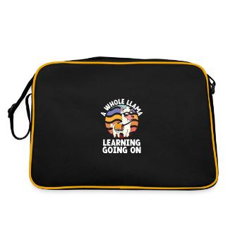 A whole llama vintage - Retro Bag - black/gold - Back