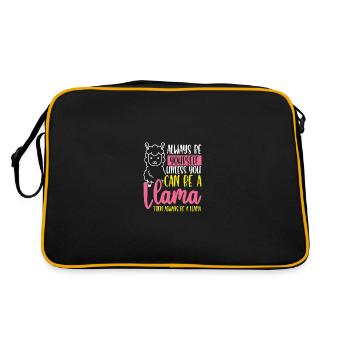 Then always be a llama - Retro Bag - black/gold - Back
