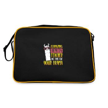Lama Chemistry Teacher - Retro Bag - black/gold - Back