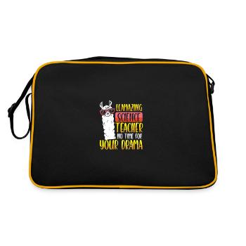 Lama Teacher for Natural Sciences - Retro Bag - black/gold - Back