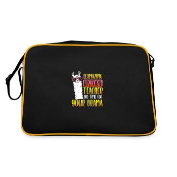 Lama History Teacher - Retro Bag - black/gold - Back