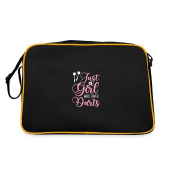 Fille qui aime les fléchettes - Sac Retro - noir/or - Dos
