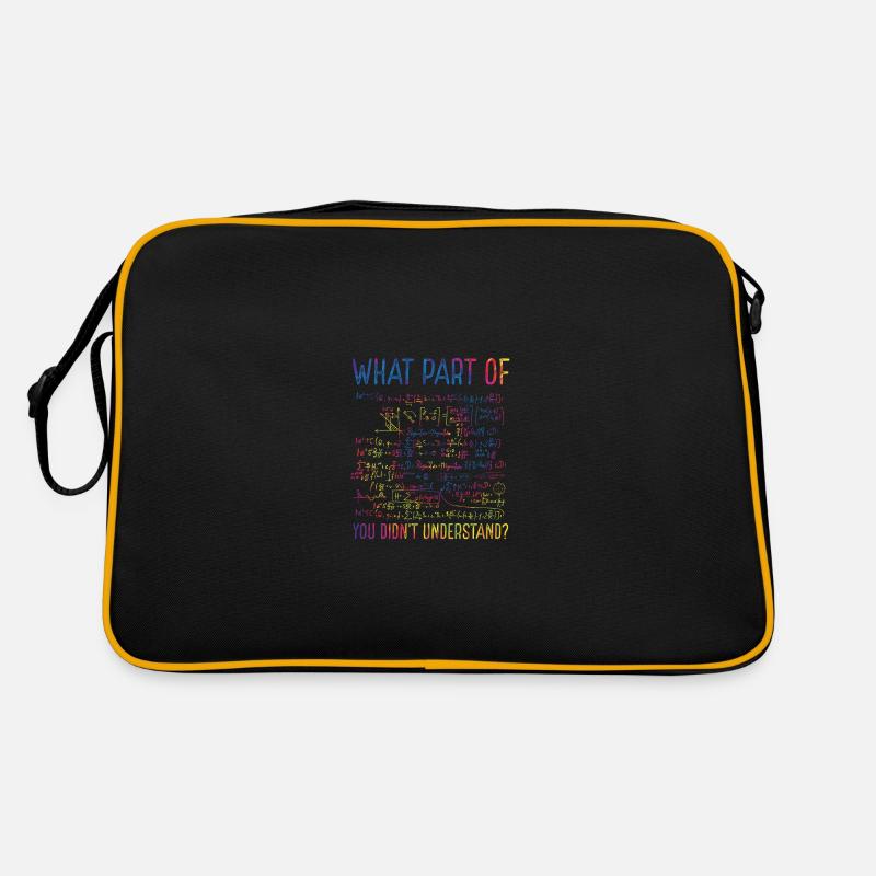 Funny math formula in colorful Retro Bag