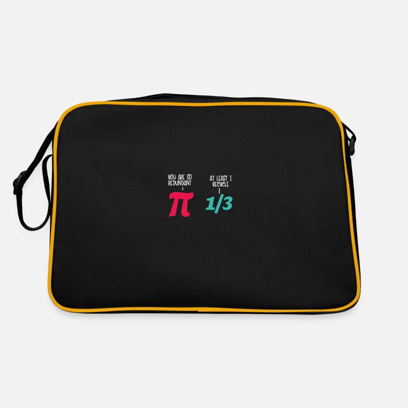 Mathe Spaß Pi - Retro Tasche - Schwarz/Gold