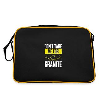Don't think of me as granite - Retro Bag - black/gold - Back