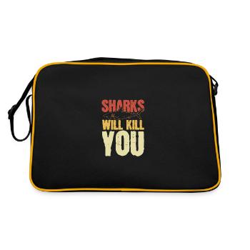 Les requins vous tueront - Sac Retro - noir/or - Dos