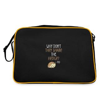 Why don't you share the hedge? - Retro Bag - black/gold - Back