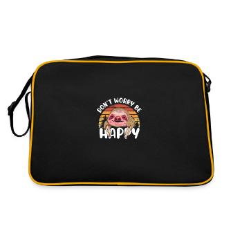 Ne vous inquiétez pas d’être un paresseux - Sac Retro - noir/or - Dos