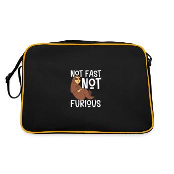 Pas rapide, pas en colère - Sac Retro - noir/or - Dos