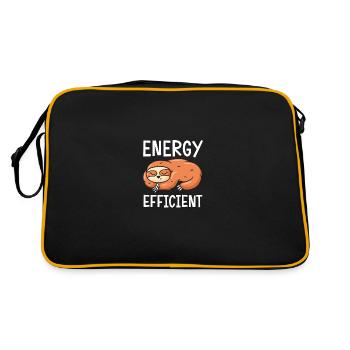 Energy-efficient sloth - Retro Bag - black/gold - Back