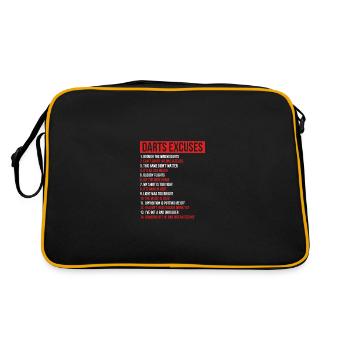 Exercices de fléchettes pour les amis - Sac Retro - noir/or - Dos