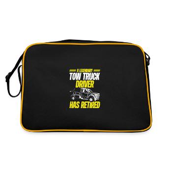 A Legendary Tow truck driver - Retro Bag - black/gold - Back