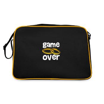 The game is over with rings - Retro Bag - black/gold - Back