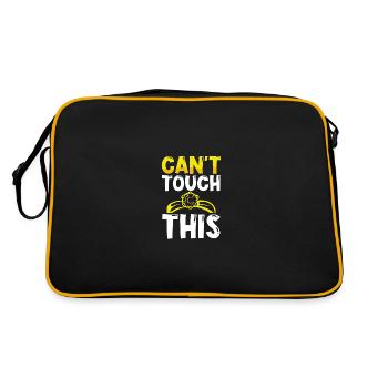 Kannst es nicht anfassen - Retro Tasche - Schwarz/Gold - Hinten