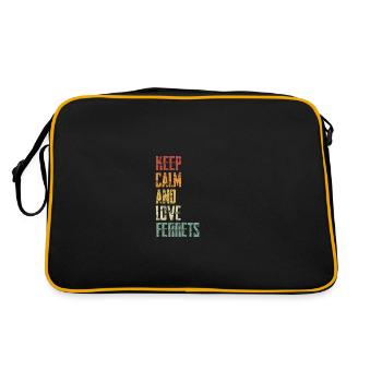 Restez calme et aimez les furets - Sac Retro - noir/or - Dos