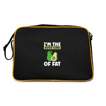 Ich bin die gute Sorte von Fett - Retro Tasche - Schwarz/Gold - Hinten