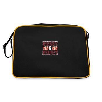 Heiter und fröhliche Geschenke40 - Retro Tasche - Schwarz/Gold - Hinten