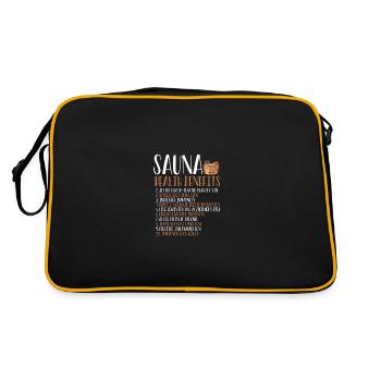 Health benefits of the sauna - Retro Bag - black/gold - Back