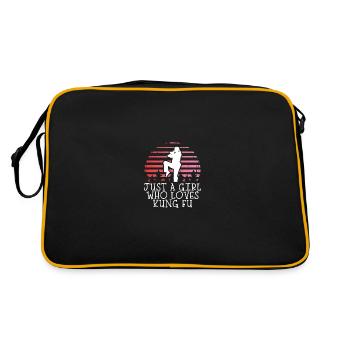 Juste une fille qui aime le kung-fu - Sac Retro - noir/or - Dos
