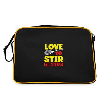 Love to stir things up - Retro Bag - black/gold - Back