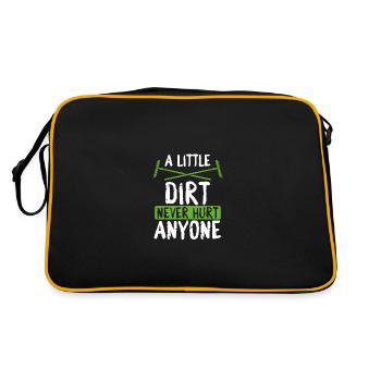 Ein Bisschen Schmutz Hat Noch Niemandem - Retro Tasche - Schwarz/Gold - Hinten