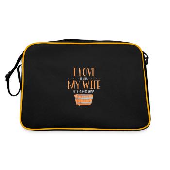J’aime ma femme dans le sauna - Sac Retro - noir/or - Dos