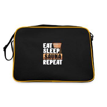 Manger Dormir et répéter le sauna - Sac Retro - noir/or - Dos