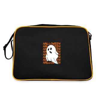 Halloween frightening ghost - Retro Bag - black/gold - Back