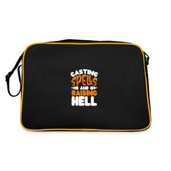 Einen Zauberspruch sprechen - Retro Tasche - Schwarz/Gold - Hinten
