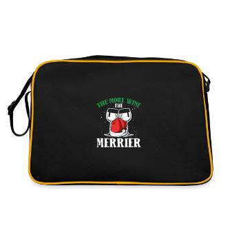 With more wine it gets funnier - Retro Bag - black/gold - Back
