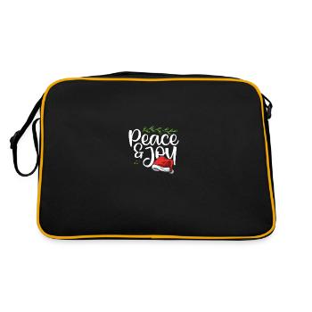 Peace and joy at Christmas - Retro Bag - black/gold - Back