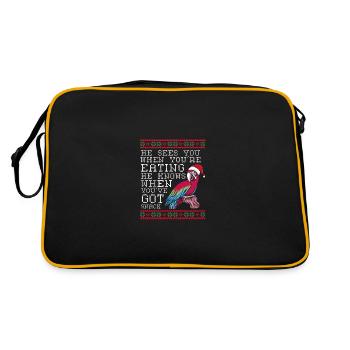 Christmas parrot - Retro Bag - black/gold - Back