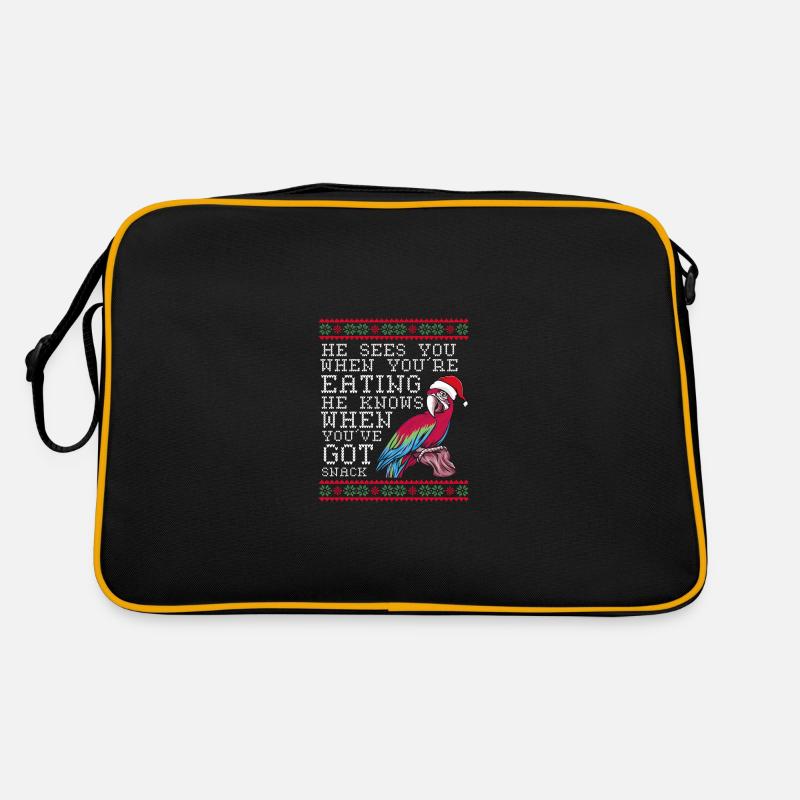 Christmas parrot Retro Bag
