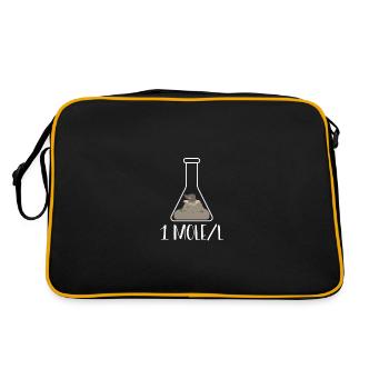 Ein Mol Pro Liter - Retro Tasche - Schwarz/Gold - Hinten
