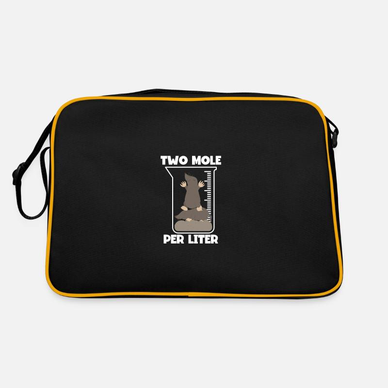 Deux moles par litre - Sac Retro - noir/or