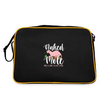 Les taupes nues me rendent heureuse - Sac Retro - noir/or - Dos