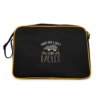 I like moles - Retro Bag - black/gold - Back