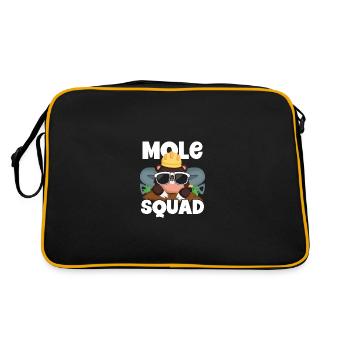 Mole troop with sunglasses - Retro Bag - black/gold - Back