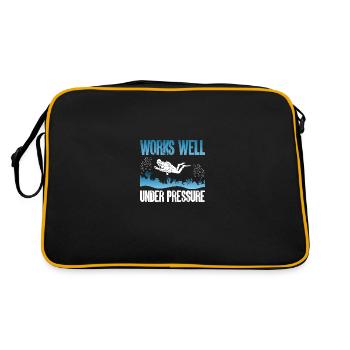 Works well under pressure - Retro Bag - black/gold - Back