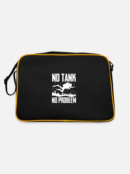 Kein Tank Kein Problem - Retro Tasche - Schwarz/Gold - Hinten