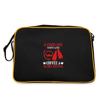 A good day starts with coffee - Retro Bag - black/gold - Back