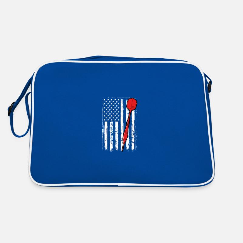 USA flag and red dart Retro Bag