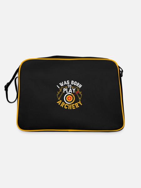 I was born to archery - Retro Bag - black/gold - Back