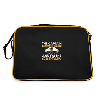 Der Kapitän Hat Immer Recht - Retro Tasche - Schwarz/Gold - Hinten