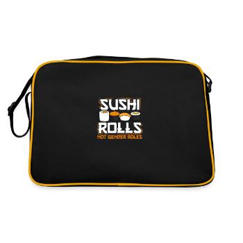 Rouleaux de sushis, Pas de rôles de genre - Sac Retro - noir/or - Dos