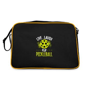 Rire de la vie jouer au pickleball - Sac Retro - noir/or - Dos